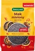 A product package for poppy seeds, featuring images of poppy seed rolls. Podgląd zdjęcia produktu