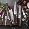 HOSHANHO Set di 8 coltelli da cucina con ceppo in legno e Anteprima dell’immagine prodotto 6