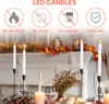A table setting with LED candles and autumn decorations. Podgląd zdjęcia produktu