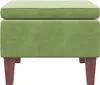 vidaXL Hocker mit Holzbeinen Hellgrün Samt Produktbild-Vorschau 3