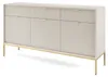 Moderne Geriffelte Kommode KIOTO K3D3SZ Kaschmir Gold Produktbild-Vorschau 4