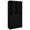 vidaXL Büroschrank mit Schiebetür Schwarz 90x40x180 cm Produktbild-Vorschau 3