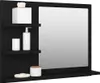 vidaXL Badspiegel Schwarz 60x10,5x45 cm Holzwerkstoff Produktbild-Vorschau 3
