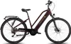 A studio shot of a brown electric trekking bicycle against a white background. Produktbild-Vorschau