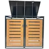 abc HOME Mülltonnenbox 2er Set 240L Metall Anthrazit Produktbild-Vorschau 9