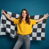 Flaga PHENO FLAGS Motorsport, 150x90cm - czarno-biała flaga Podgląd zdjęcia produktu 6