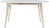 Miliboo - Design-Esstisch rund ausziehbar Weiß und Holz Produktbild-Vorschau 3
