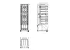 Technical drawings of a wine cooler. Produktbild-Vorschau