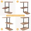 FATIVO Étagère murale Étagère d'angle 3 niveaux en bois Voir les images du produit 5