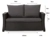 Kussens voor tuinbank - Anthraciet | Zitkussen 130x60x7, Productafbeelding-voorbeeld 7