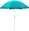 A teal beach umbrella with a white pole against a white background. Anteprima dell’immagine prodotto