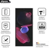 A product image showing a smartphone screen protector with various feature icons and text. Voir les images du produit