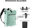 Wiltec Sacoche sac à dos étanche pour porte-bagages menthe Voir les images du produit 3