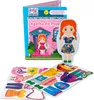 A magnetic dress-up doll game with various clothing items laid out. Produktbild-Vorschau