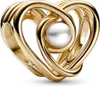 Herz Charm von PANDORA aus 585er Gold mit Perle Produktbild-Vorschau 1