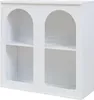 A white sideboard with two arched openings on each side, revealing two shelves. Anteprima dell’immagine prodotto