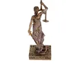 A statue of the Roman goddess of justice, Justitia, holding scales and a sword. Produktbild-Vorschau
