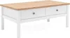 Calicosy - Tavolino 2 cassetti L100 cm - Decorazione bianco Anteprima dell’immagine prodotto 3