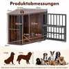 COSTWAY 2-in-1 hondenkooi, hoekige hondenbox met Productafbeelding-voorbeeld 3