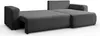 A dark gray sectional sofa is shown in an open configuration, appearing to be a sofa bed. Produktbild-Vorschau