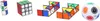 A collection of five different puzzle toys arranged horizontally on a white background. Náhľad obrázku produktu