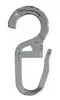 A single, silver-colored plastic clip hook is shown against a white background. Anteprima dell’immagine prodotto