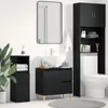 Möbel Waschbeckenunterschrank Schwarz Eiche 65x33x60 cm Produktbild-Vorschau 1