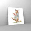 Bilder auf glas - Einteilig - Känguru Mama Kind - 40x40cm - Produktbild-Vorschau 4