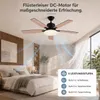 132 cm stropný ventilátor s osvetlením v drevenom dizajne, Náhľad obrázku produktu 11
