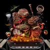 Barbecue au charbon de bois, chariot de barbecue avec Voir les images du produit 6