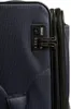 Close-up of a combination lock and zipper on a dark blue suitcase. Anteprima dell’immagine prodotto