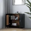 vidaXL Bücherschrank Schwarz 82,5x30,5x80 cm Holzwerkstoff Produktbild-Vorschau 3
