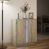 LED-Sideboard Sonoma-Eiche 77x34x85 cm Holzwerkstoff Produktbild-Vorschau 5