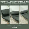 HOMCOM 2-in-1 Schlafsofa Schlafsessel Klappmatratze Produktbild-Vorschau 5