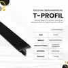 T-Profil Edelstahl Schiene Übergangsprofil V2A L250cm 15mm Produktbild-Vorschau 3