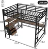 Flieks Etagenbett 140x200cm mit Schreibtisch, Hochbett Produktbild-Vorschau 7