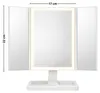 Specchio da trucco pieghevole bianco con illuminazione LED Anteprima dell’immagine prodotto 3