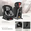 A car seat is shown from multiple angles, with text highlighting its features. Náhled obrázku produktu