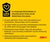 Marketing image with text and logos describing product benefits. Produktbild-Vorschau