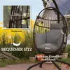 Outsunny Eiförmiger Hängesessel für den Außenbereich, Produktbild-Vorschau 3