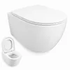 Weißes, randloses WC mit Soft-Close-Sitz, Duroplast und Produktbild-Vorschau 6