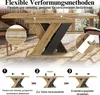 Esstsch auszehbar Eiche-Optik Speiseisch mit X-Gestell Produktbild-Vorschau 6