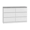 A white dresser with a gray countertop against a white background. Náhľad obrázku produktu