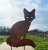 Fuchs sitzend 40x30cm zum Stecken Gartenstecker Edelrost Produktbild-Vorschau 2