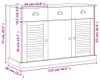vidaXL Příborník se zásuvkami VIGO 113x40x75 cm borovicový Náhled obrázku produktu 8