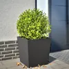 vidaXL Pflanzkübel Schwarz 50x50x50 cm Stahl Produktbild-Vorschau 2