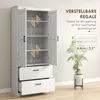 HOMCOM Mobile da cucina, mobile alto con ripiani Anteprima dell’immagine prodotto 6