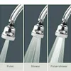 Three images of a shower head attachment demonstrating different spray modes. Produktbild-Vorschau