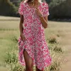 ASKSA Dámské letní šaty Ležérní letní boho šaty Elegantní Náhled obrázku produktu 2