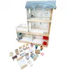 4iQ Große Holzpuppenhaus ULA 39,3x13,5x41,5 cm mit Zubehör Produktbild-Vorschau 5